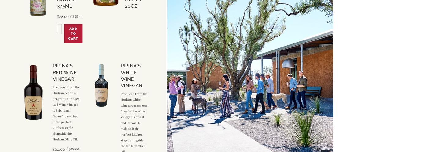 Hudson Napa Valley Menu