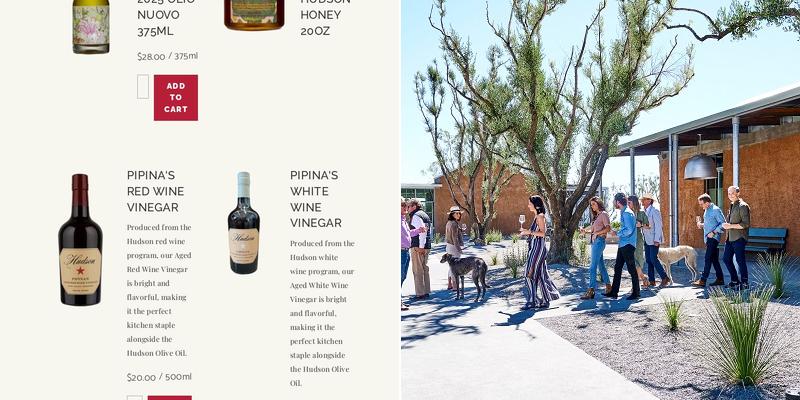 Hudson Napa Valley Menu