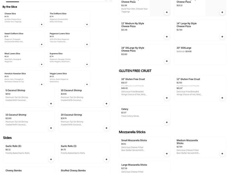 Brooklyns NY Pizza Menu