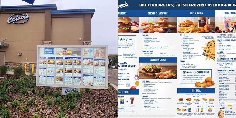 Culver’s Menu