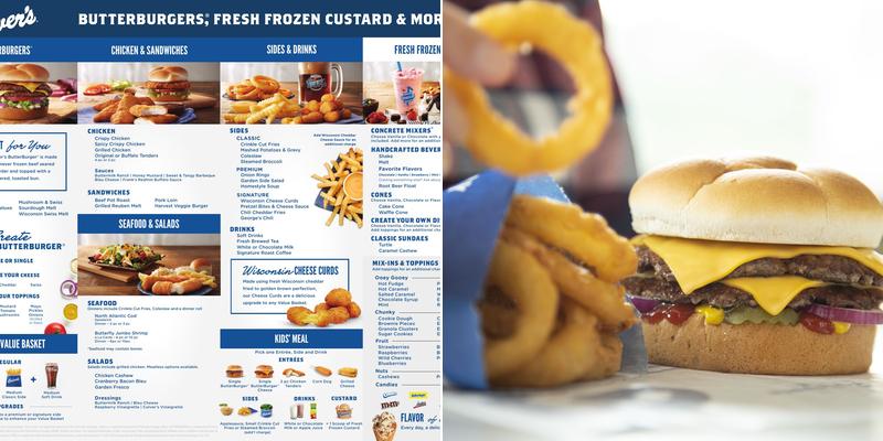 Culver’s Menu