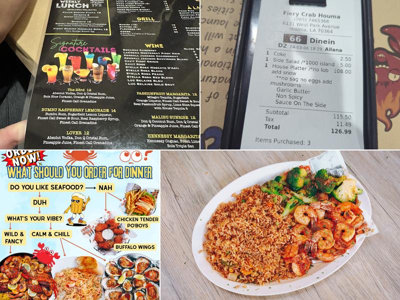 Fiery Crab Seafood Restaurant And Bar - Houma Menu
