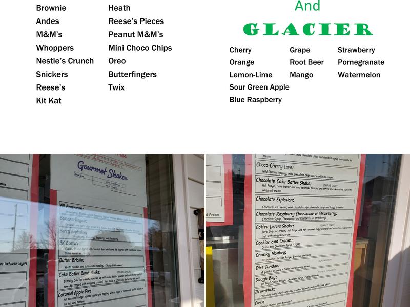 Trailside Treats Menu