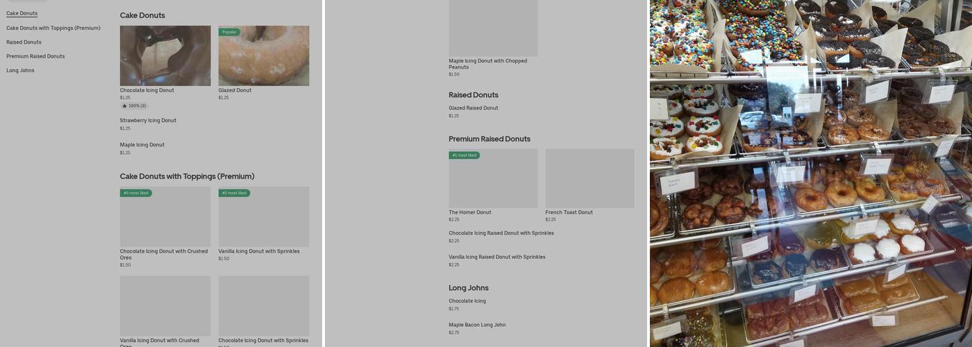 Krusty's Donuts Menu