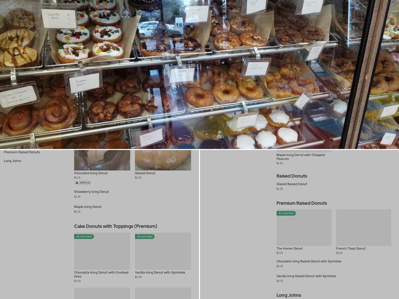 Krusty's Donuts Menu