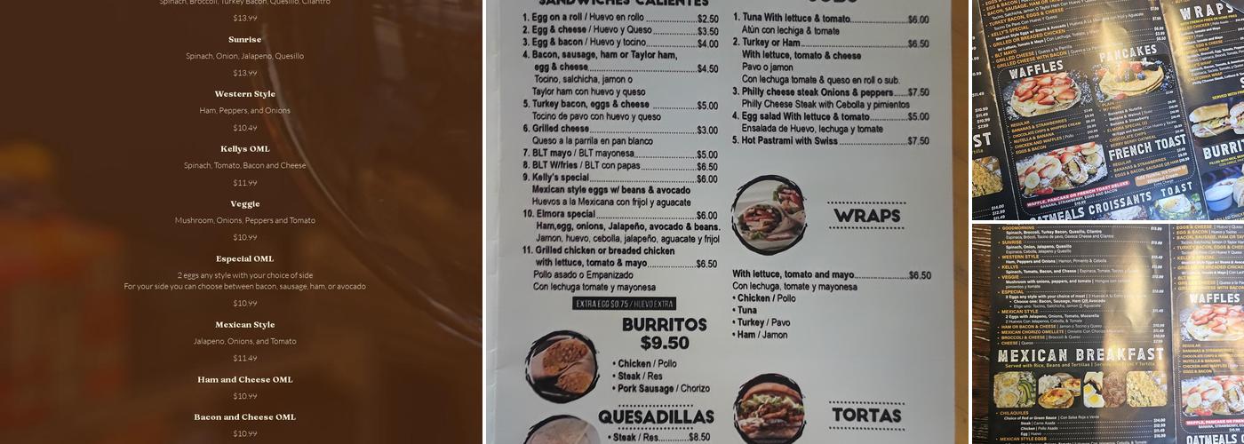 Kelly's Breakfast Menu