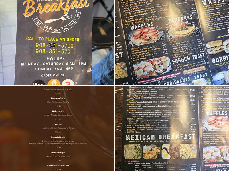 Kelly's Breakfast Menu