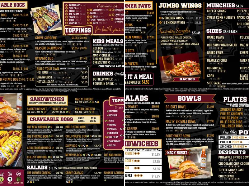 Crave Menu