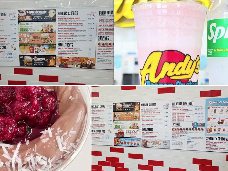 Andy's Frozen Custard Menu