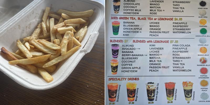 Bobablastic Menu