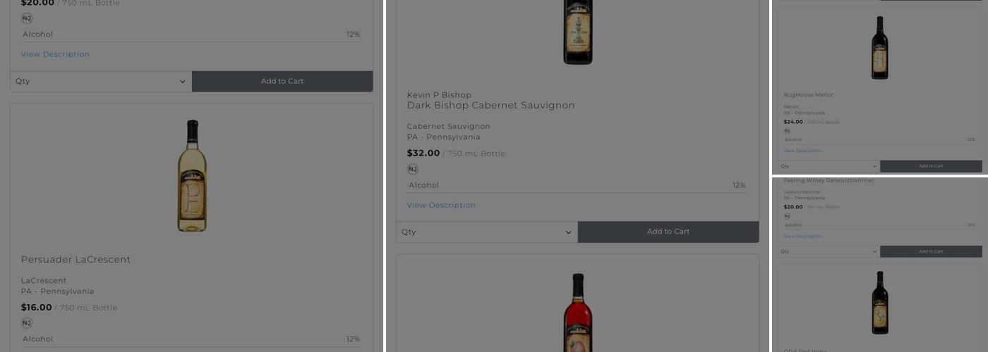 Bishop Estate Vineyard and Winery Menu