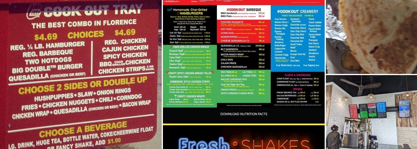 Cook Out Menu