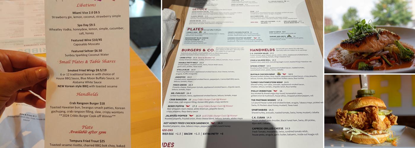 Cribbs Kitchen Tyger River Menu