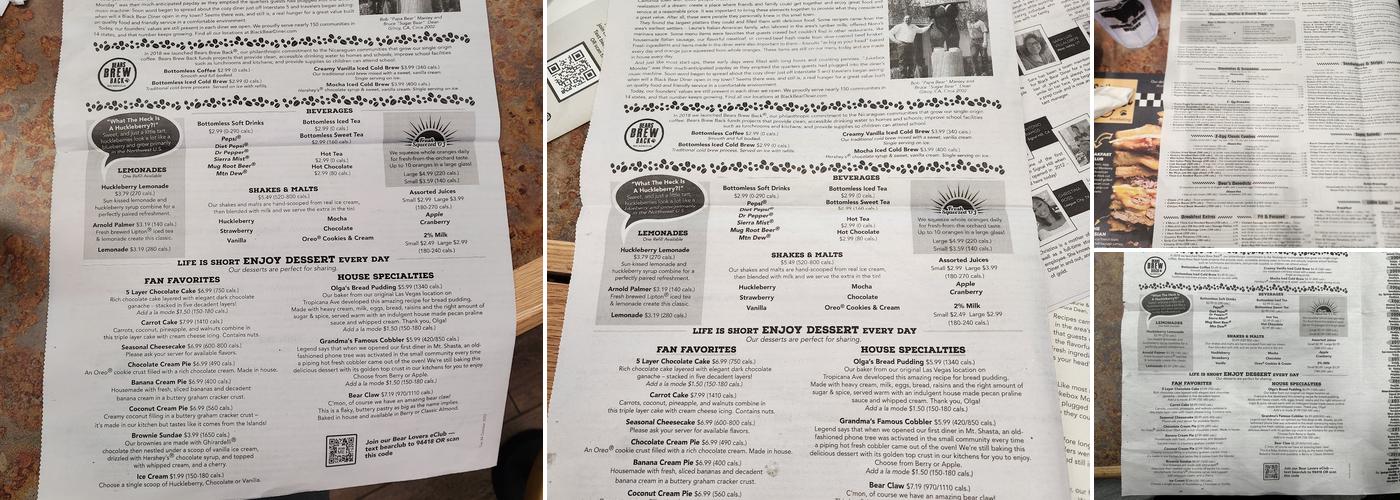 Black Bear Diner Harker Heights Menu