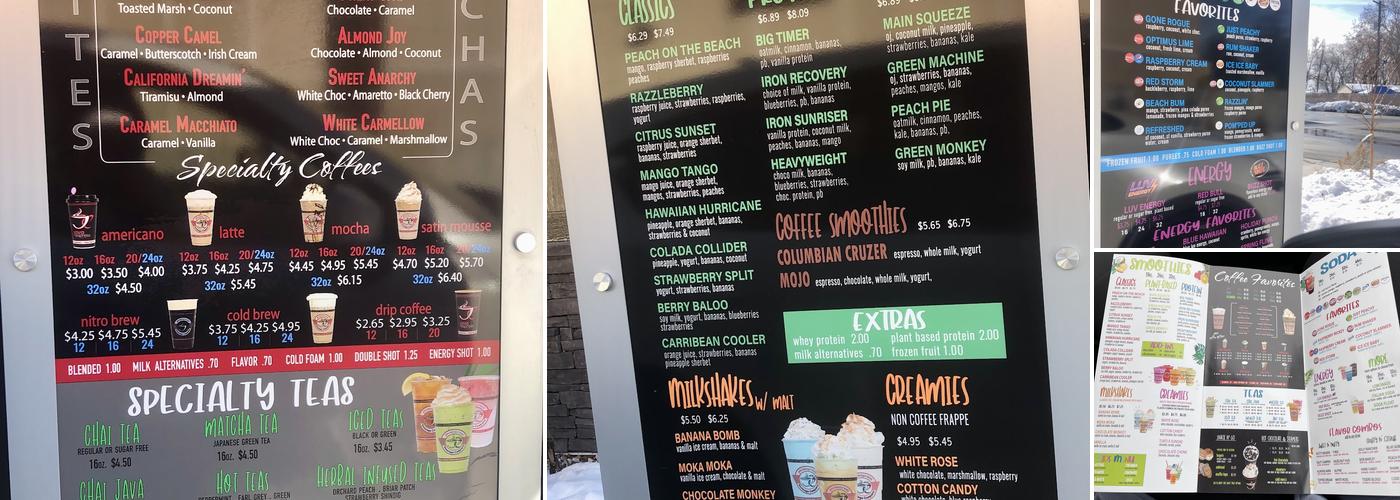 Java Espress Beverage Company Menu