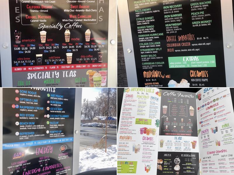 Java Espress Beverage Company Menu