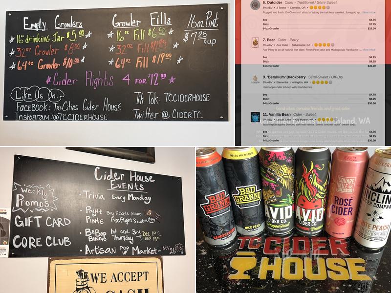 Tri-Cities Cider House Menu