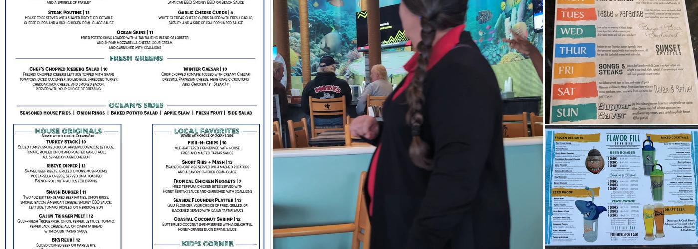 Oceans Bar & Grill Menu