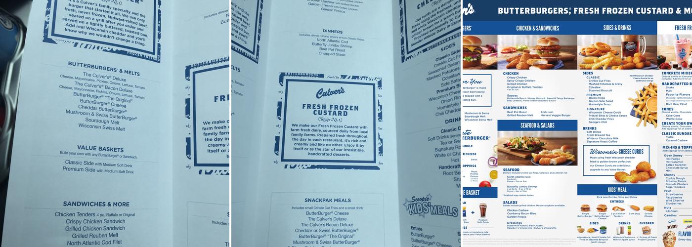 Culver’s Menu