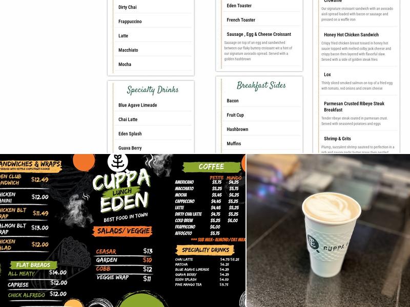 Cuppa Eden Menu