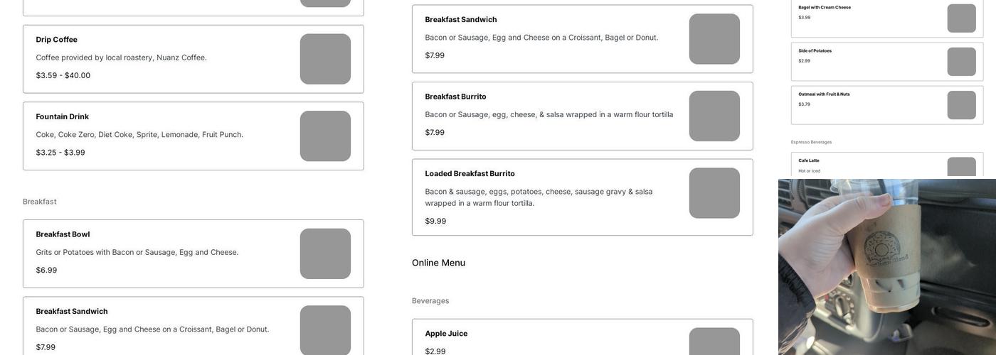 Southern Blend Yulee Menu