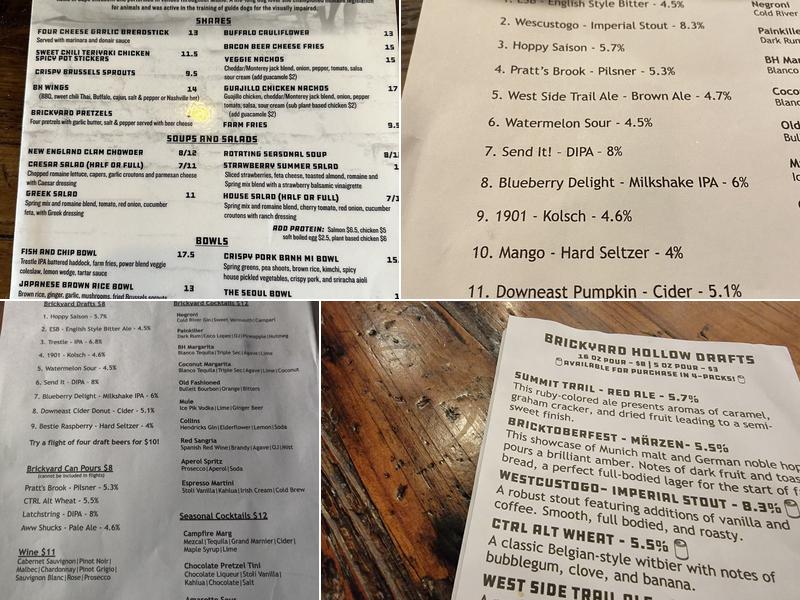 Brickyard Hollow Brewing Company, Ogunquit Menu, Reviews (173