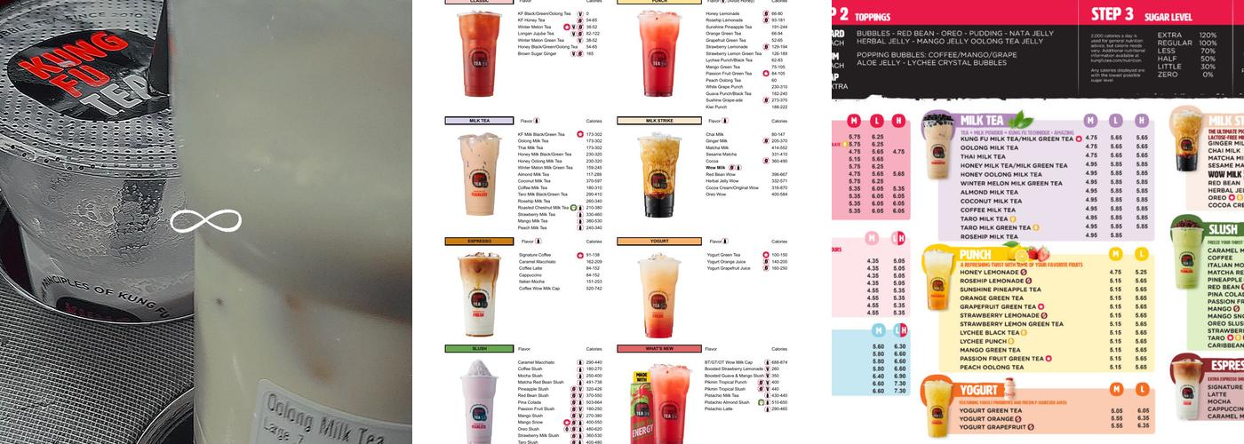 Kung Fu Tea Menu