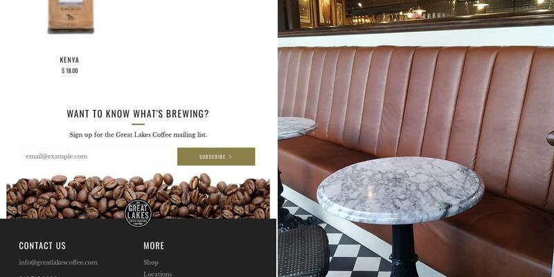 Great Lakes Coffee Menu