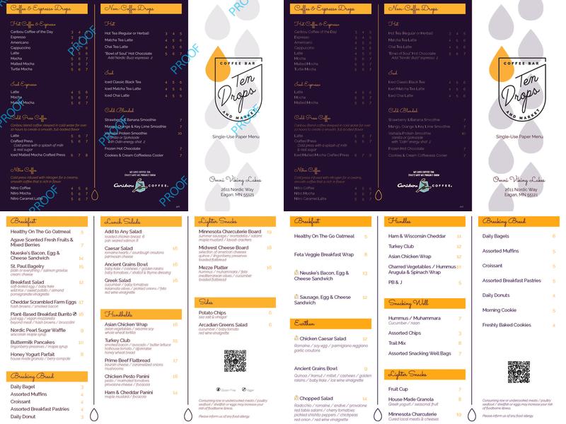 Ten Drops Menu
