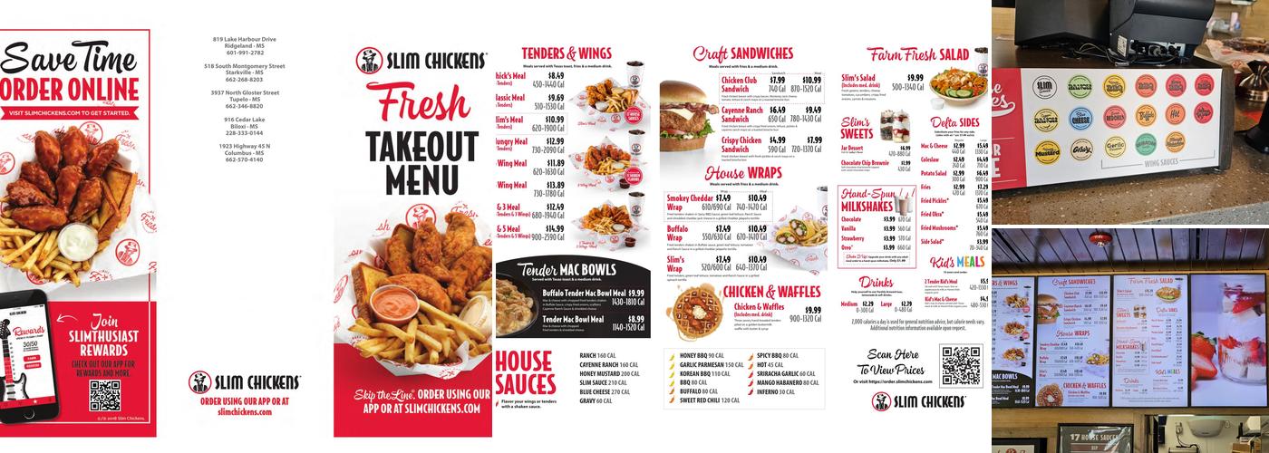 Slim Chickens Menu