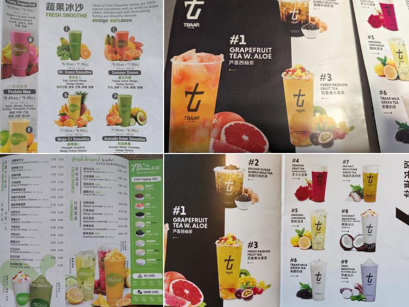 TBaar Menu