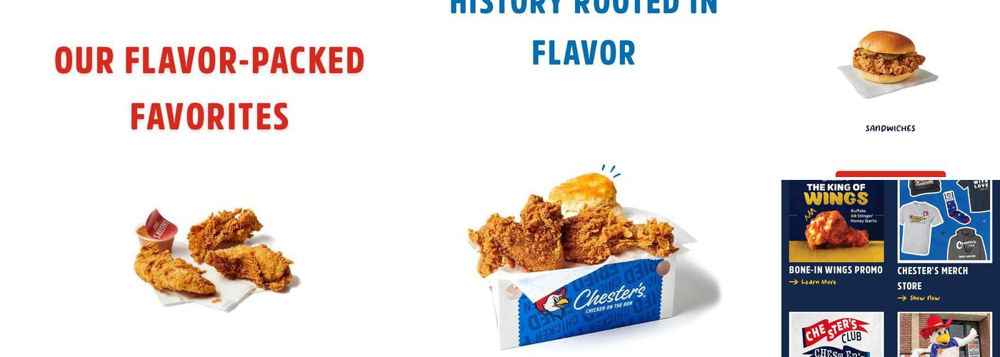 Chester's Chicken Menu