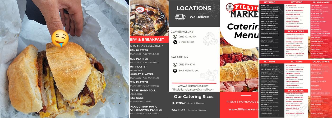 Filli’s Deli and Jersey Baking Menu