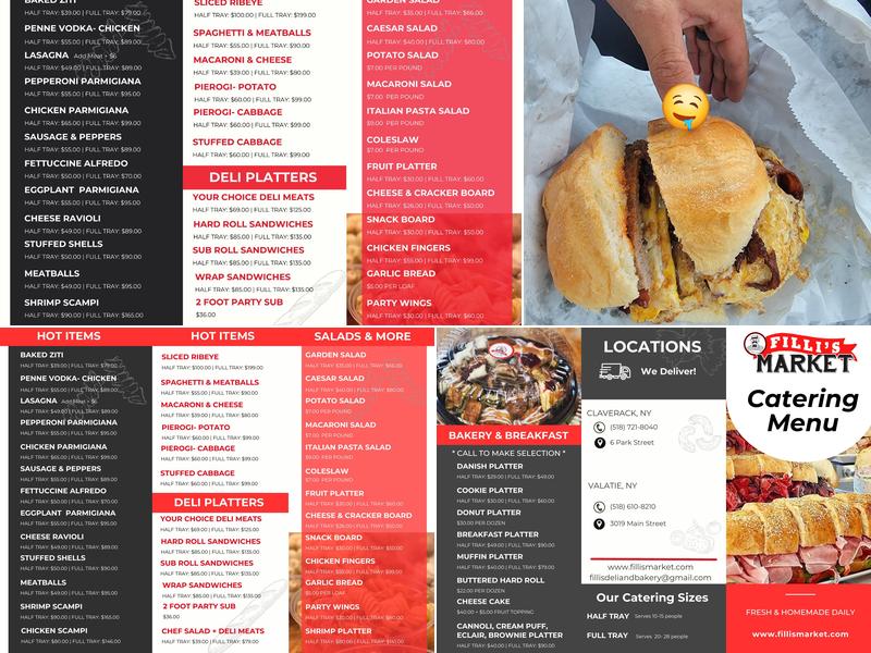 Filli’s Deli and Jersey Baking Menu