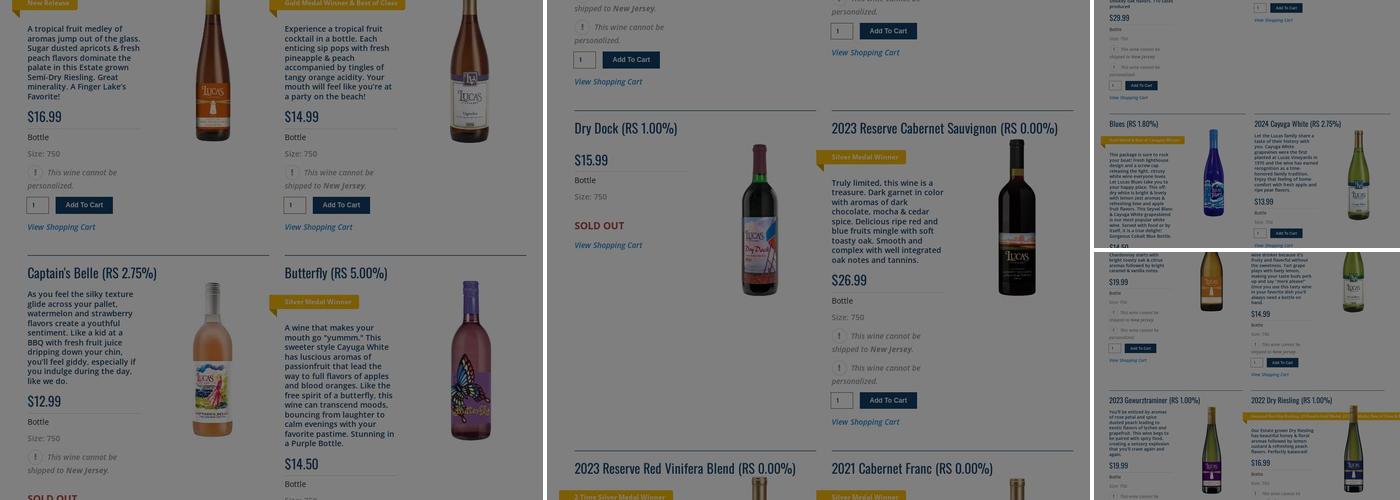 Lucas Vineyards Menu