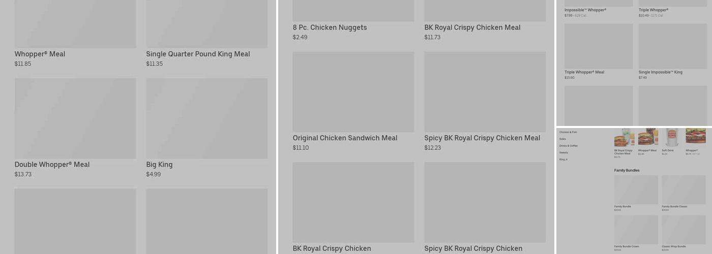 Burger King Menu
