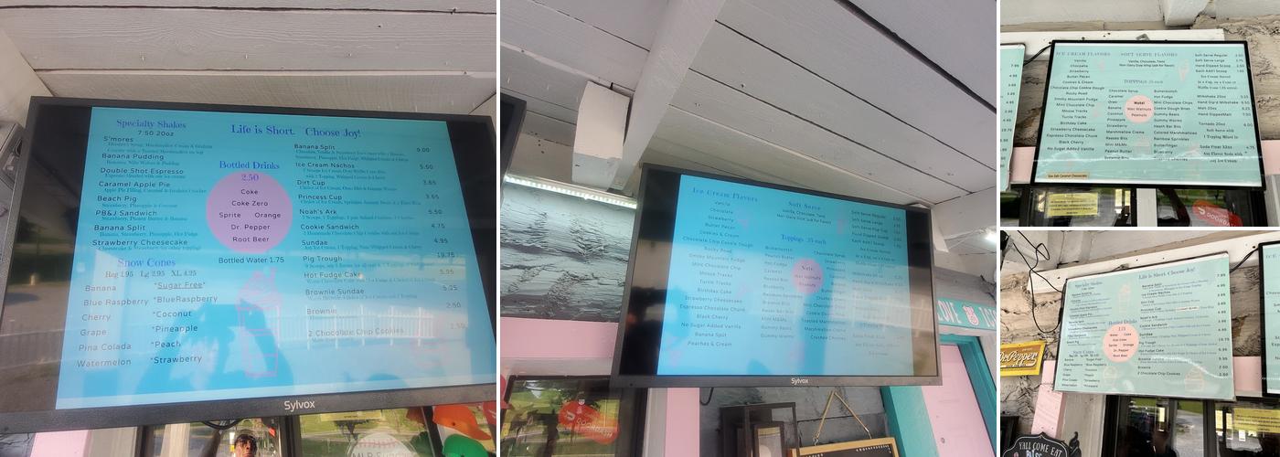 Bradley’s Sweet Side Menu