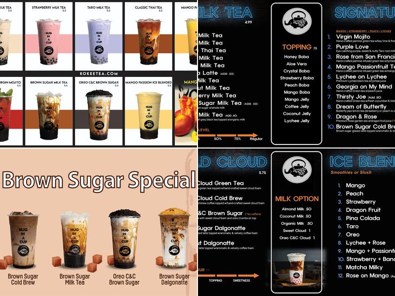 Kokee Tea Menu