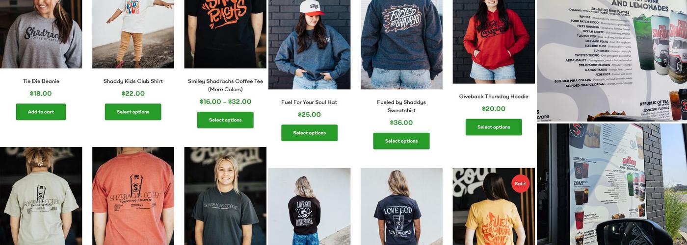 Shadrachs Coffee Menu