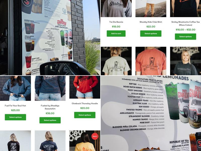 Shadrachs Coffee Menu