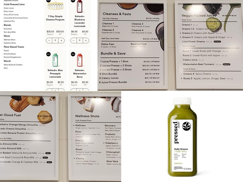 Pressed Juicery Menu