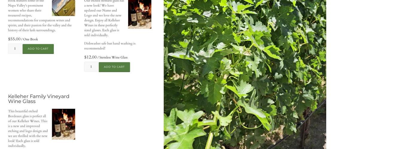 Kelleher Family Vineyard Menu