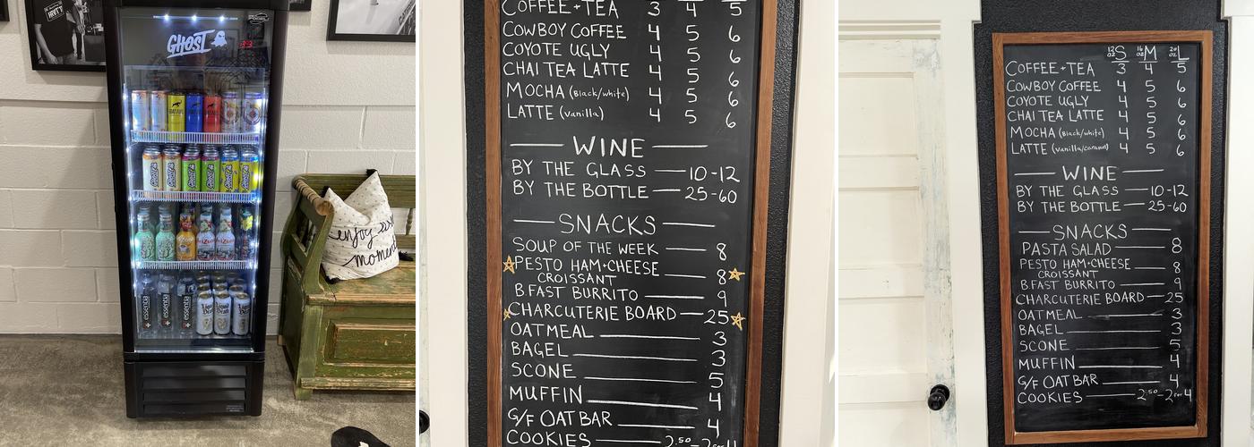 Testa Coffee & Wine Shop Menu