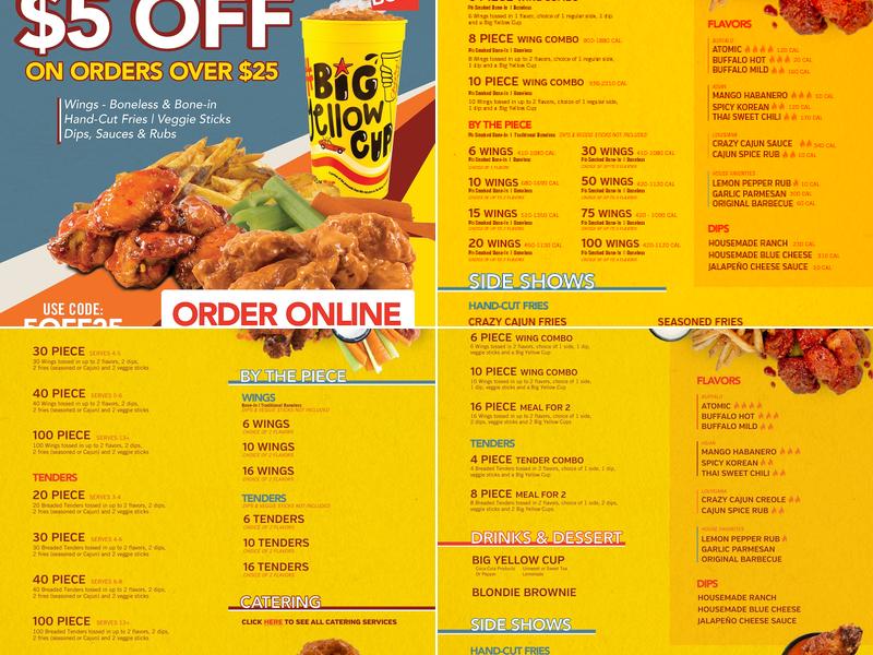 Wing Boss Menu