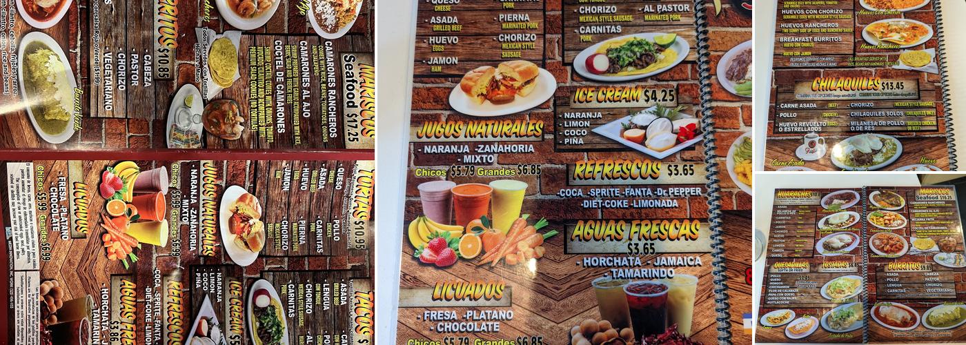 Guajillo Restaurant Menu