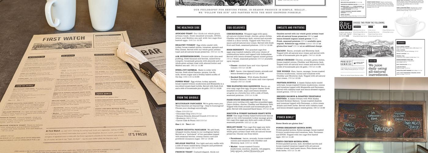 First Watch Menu