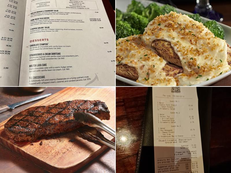 LongHorn Steakhouse Menu