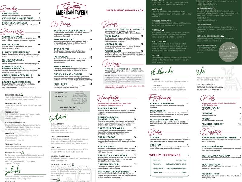 The Back Nine Menu