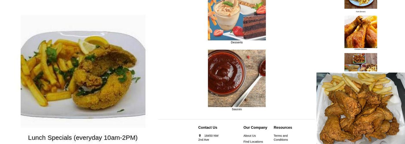 Hook fish and chicken Menu