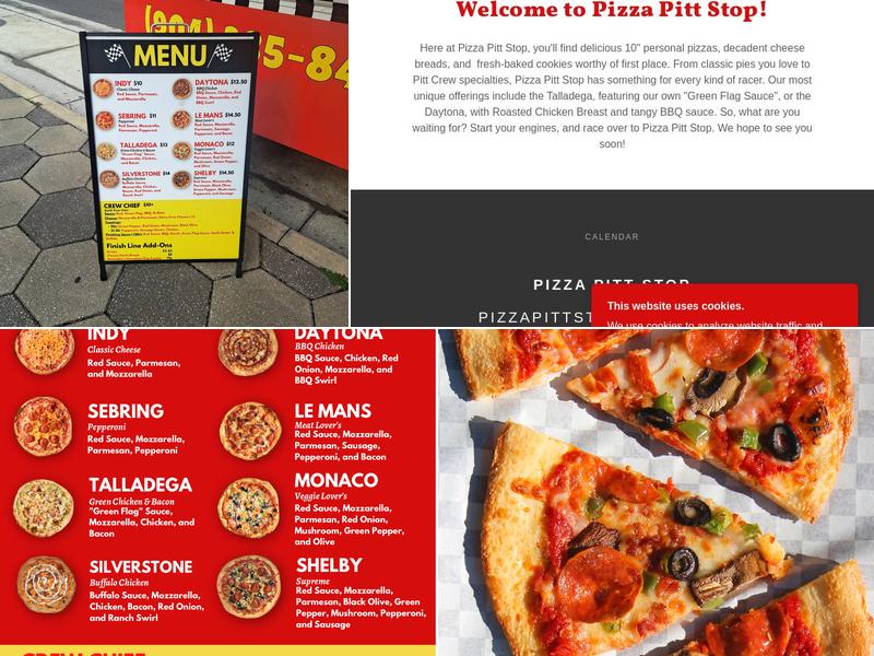 Pizza Pitt Stop Menu